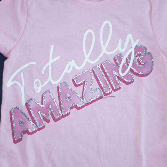 TODDLER GIRLS CROPPED Muscle Hoodie Sweatshirt & T Shirt Terrycloth Cotton 4T - Picture 6 of 6